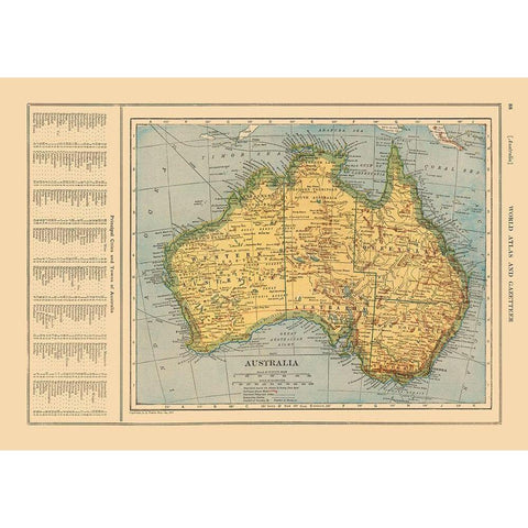 Australia - Reynold 1921 White Modern Wood Framed Art Print by Reynold