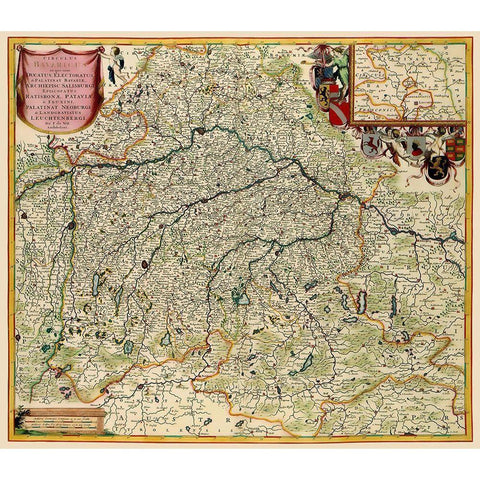 Bavaria Region Germany - De Wit 1688 Black Modern Wood Framed Art Print by De Wit
