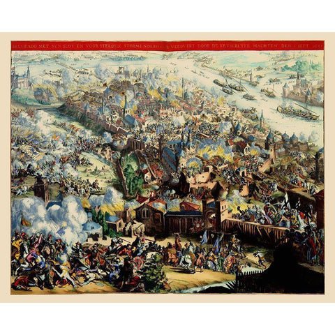 Eastern Europe Belgrade Siege Serbia White Modern Wood Framed Art Print by De Hooghe