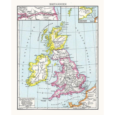 United Kingdom - Droysen 1886 White Modern Wood Framed Art Print by Droysen