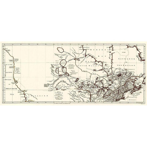 North Part Louisiana United States Canada Gold Ornate Wood Framed Art Print with Double Matting by Jeffreys