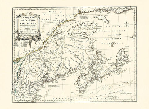 Nova Scotia Cape Breton New England Canada US Black Ornate Wood Framed Art Print with Double Matting by Jeffreys