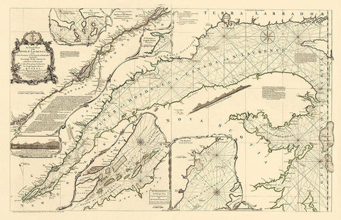 St Laurence River Fort Frontenac Isle Anticost Black Ornate Wood Framed Art Print with Double Matting by Jeffreys