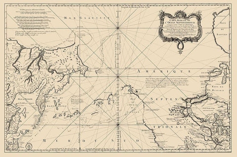 Canada Northern United States White Modern Wood Framed Art Print with Double Matting by Societe Royale De Loudres