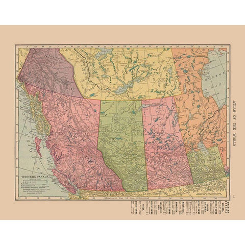 Western Canada - Hammond 1910 Black Modern Wood Framed Art Print with Double Matting by Hammond