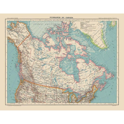 Canada - Schrader 1908 Black Modern Wood Framed Art Print with Double Matting by Schrader