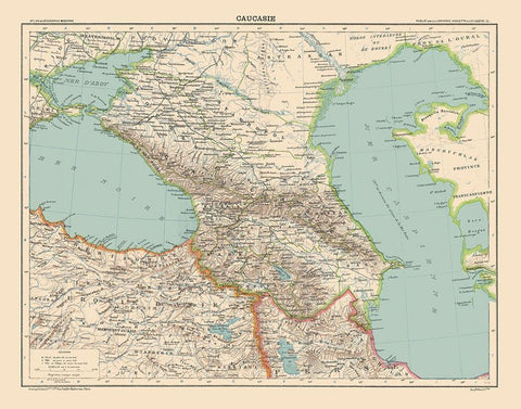 Russia - Schrader 1908 White Modern Wood Framed Art Print with Double Matting by Schrader