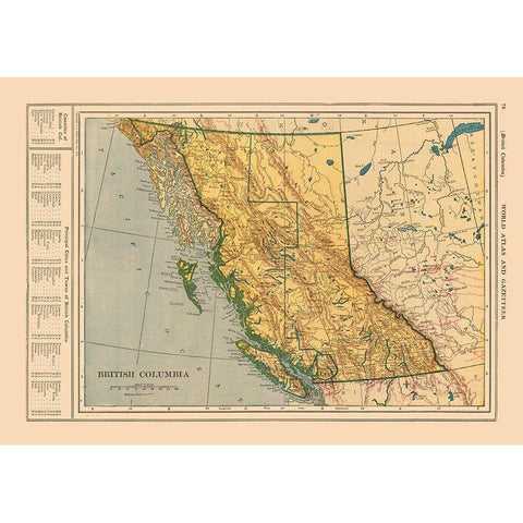 British Columbia Canada - Reynold 1921 Black Modern Wood Framed Art Print by Reynold