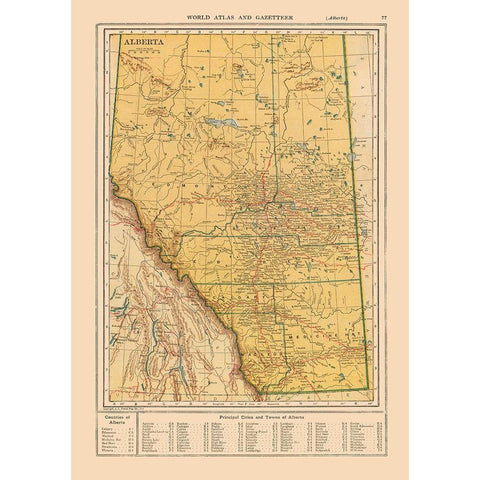 Alberta Canada - Reynold 1921 White Modern Wood Framed Art Print by Reynold