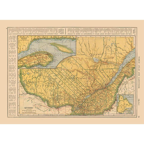 Quebec Canada - Reynold 1921 White Modern Wood Framed Art Print by Reynold