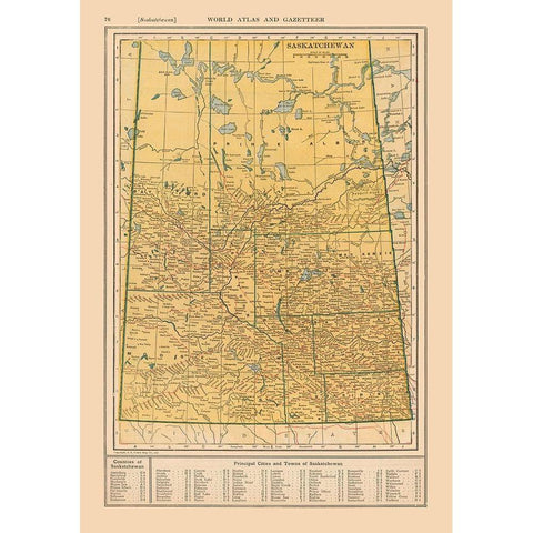 Saskatchewan Canada - Reynold 1921 Black Modern Wood Framed Art Print by Reynold