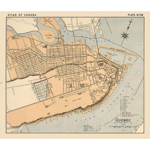 Quebec Canada - White 1906 White Modern Wood Framed Art Print by White