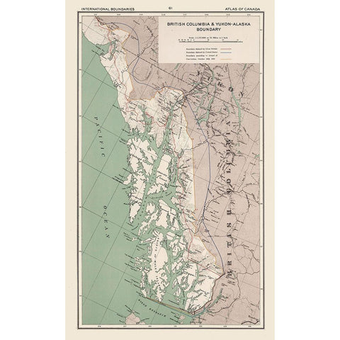 Yukon Canada British Columbia - White 1915 White Modern Wood Framed Art Print by White