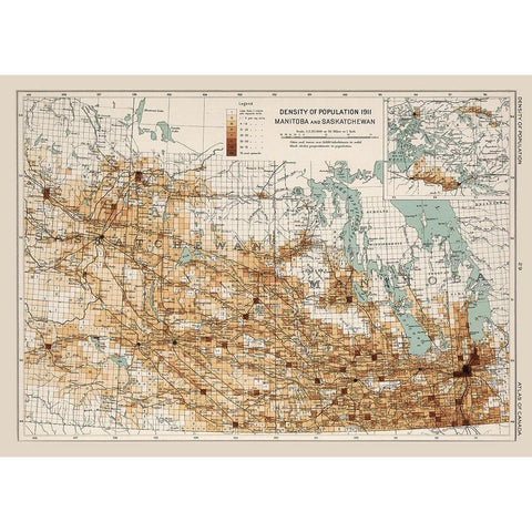 Saskatchewan Manitoba Canada 1911 - Chalifour 1915 Gold Ornate Wood Framed Art Print with Double Matting by Chalifour
