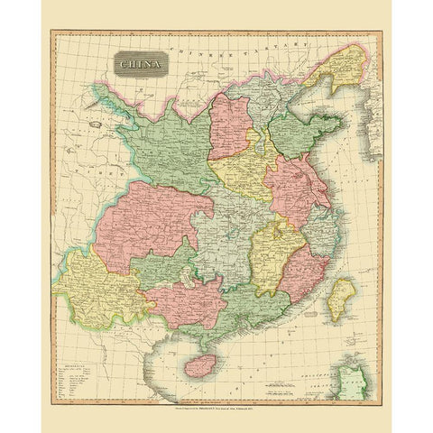 China - Thomson 1815 White Modern Wood Framed Art Print by Thomson