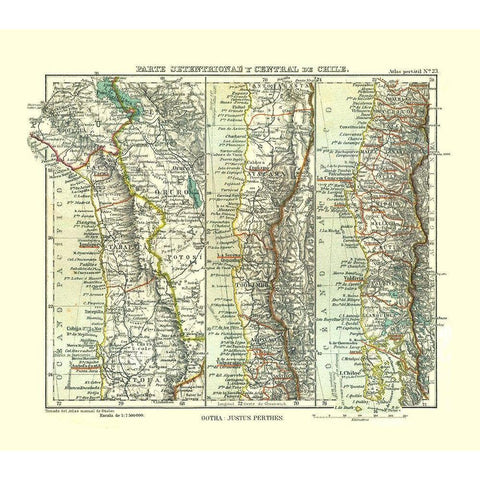 Northern Central Chile South America - Perthes White Modern Wood Framed Art Print by Perthes