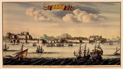 Corfu Greece - Fare 1600 Black Ornate Wood Framed Art Print with Double Matting by Fare