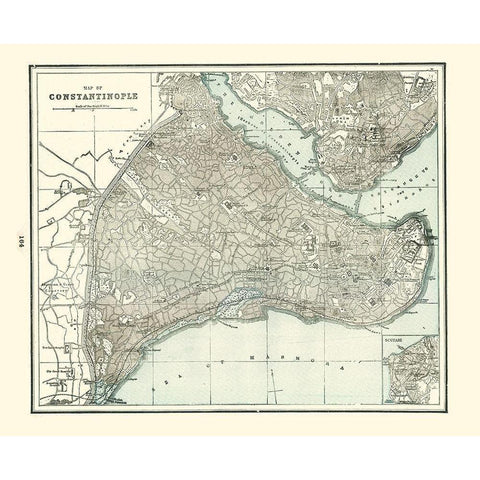 Middle East Turkey In Europe - Rathbun 1893 Black Modern Wood Framed Art Print with Double Matting by Rathbun