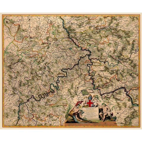 Trier Germany - De Wit 1688 Black Modern Wood Framed Art Print by De Wit