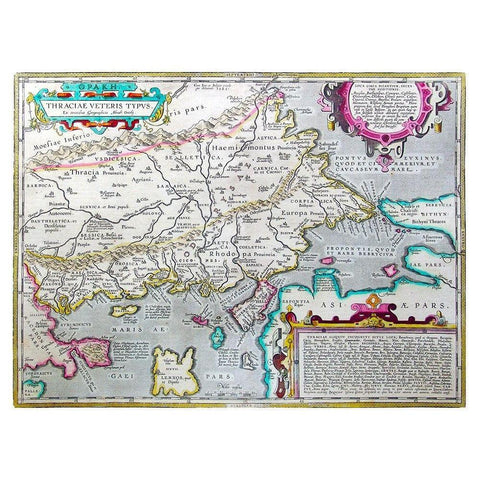 Thrace Greece Eastern Europe - Ortelius 1570 White Modern Wood Framed Art Print by Ortelius