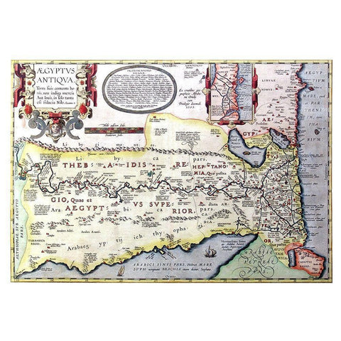 Africa Ancient Egypt - Ortelius 1570 White Modern Wood Framed Art Print by Ortelius