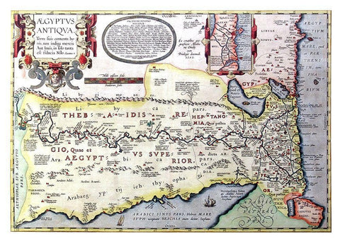 Africa Ancient Egypt - Ortelius 1570 White Modern Wood Framed Art Print with Double Matting by Ortelius