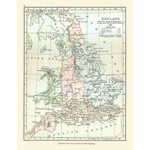 England in 878 - Gardiner 1902 White Modern Wood Framed Art Print by Gardiner