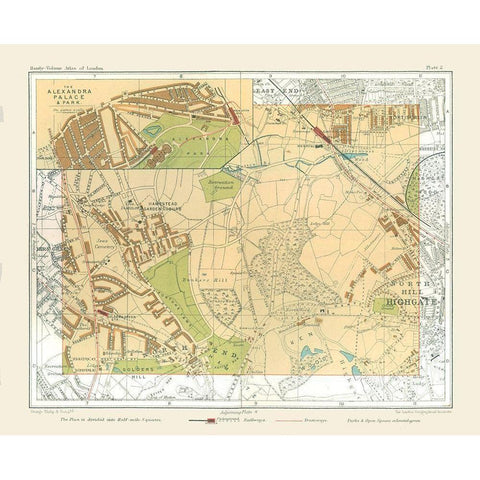 Alexandra Palace England - Philip 1904 White Modern Wood Framed Art Print by Philip