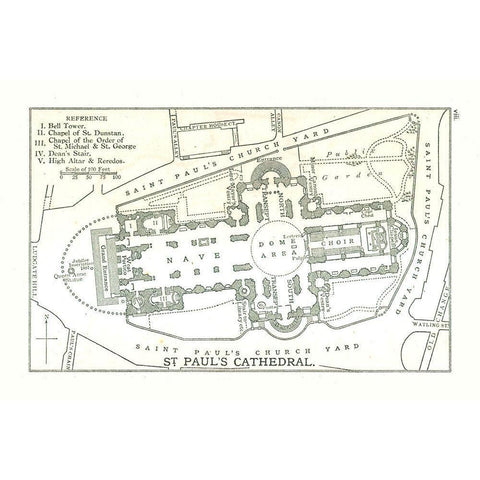 St Pauls Cathedral England - Philip 1904 Black Modern Wood Framed Art Print by Philip