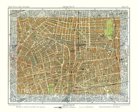 Hoxton London England - Philip 1904 White Modern Wood Framed Art Print with Double Matting by Philip