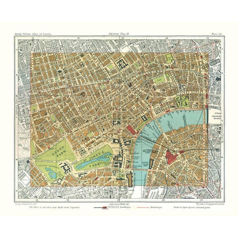 Victoria Embankment London England - Philip 1904 White Modern Wood Framed Art Print by Philip