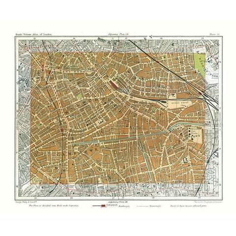 Walworth London England - Philip 1904 Black Modern Wood Framed Art Print by Philip