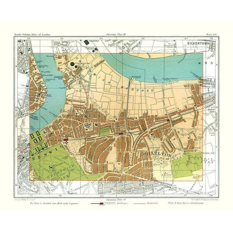 East Greenwich London England - Philip 1904 Black Modern Wood Framed Art Print with Double Matting by Philip