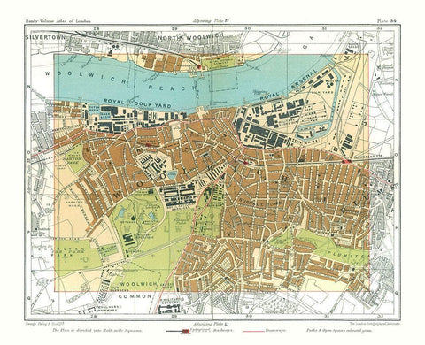 Woolwich London England - Philip 1904 Black Ornate Wood Framed Art Print with Double Matting by Philip