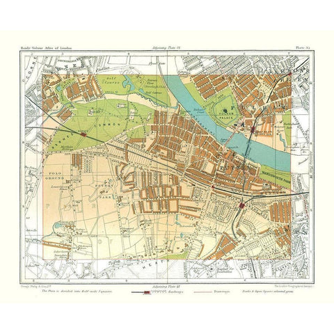 Putney London England - Philip 1904 Black Modern Wood Framed Art Print by Philip