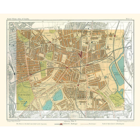 Tottenham London England - Philip 1904 Black Modern Wood Framed Art Print by Philip