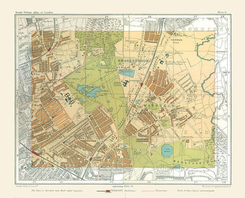 Old Great Britain Wanstead London England White Modern Wood Framed Art Print with Double Matting by Philip