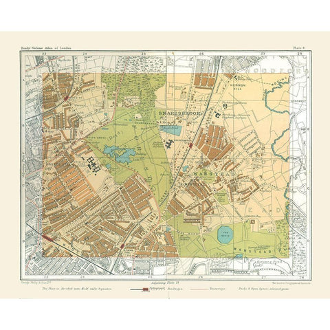 Old Great Britain Wanstead London England Black Modern Wood Framed Art Print by Philip