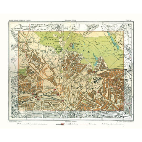 Hampstead London England - Philip 1904 White Modern Wood Framed Art Print by Philip