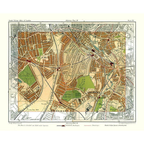 Ladywell London England - Philip 1904 White Modern Wood Framed Art Print by Philip