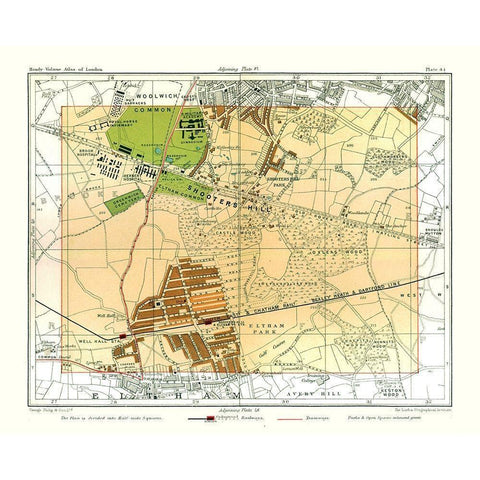 Shooters Hill London England - Philip 1904 Black Modern Wood Framed Art Print by Philip