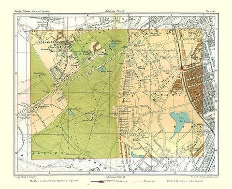 Wimbledon Park London England - Philip 1904 White Modern Wood Framed Art Print with Double Matting by Philip