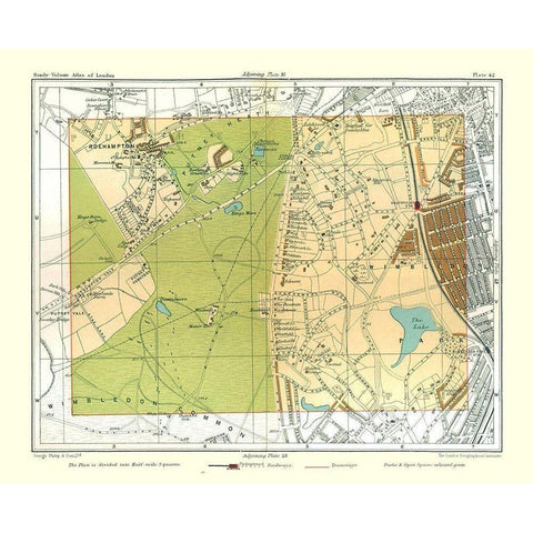 Wimbledon Park London England - Philip 1904 White Modern Wood Framed Art Print by Philip