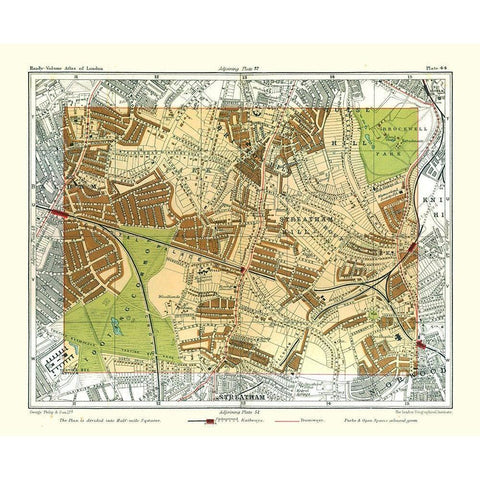 Tooting Commons London England - Philip 1904 Gold Ornate Wood Framed Art Print with Double Matting by Philip