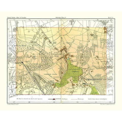 Chislehurst London England - Philip 1904 Black Modern Wood Framed Art Print by Philip