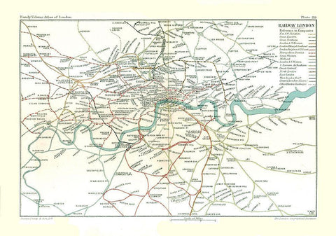 Old Great Britain London Railways England White Modern Wood Framed Art Print with Double Matting by Philip
