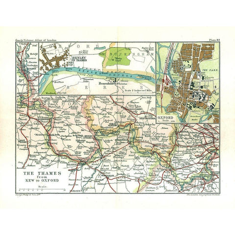 River Thames London England - Philip 1904 Black Modern Wood Framed Art Print with Double Matting by Philip