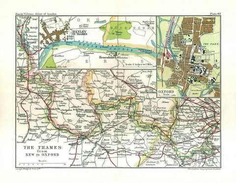 River Thames London England - Philip 1904 White Modern Wood Framed Art Print with Double Matting by Philip