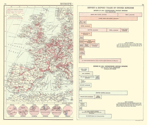 European Industry United Kingdom Trade White Modern Wood Framed Art Print with Double Matting by Newnes
