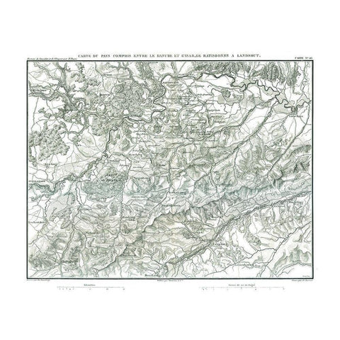 Europe Germany - Thiers 1866 Gold Ornate Wood Framed Art Print with Double Matting by Thiers